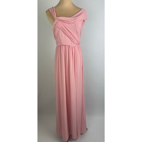 NBD REVOLVE Size Small Pink Kinsley Evening Gown One Shoulder Crepe Formal Glam - Picture 4 of 15